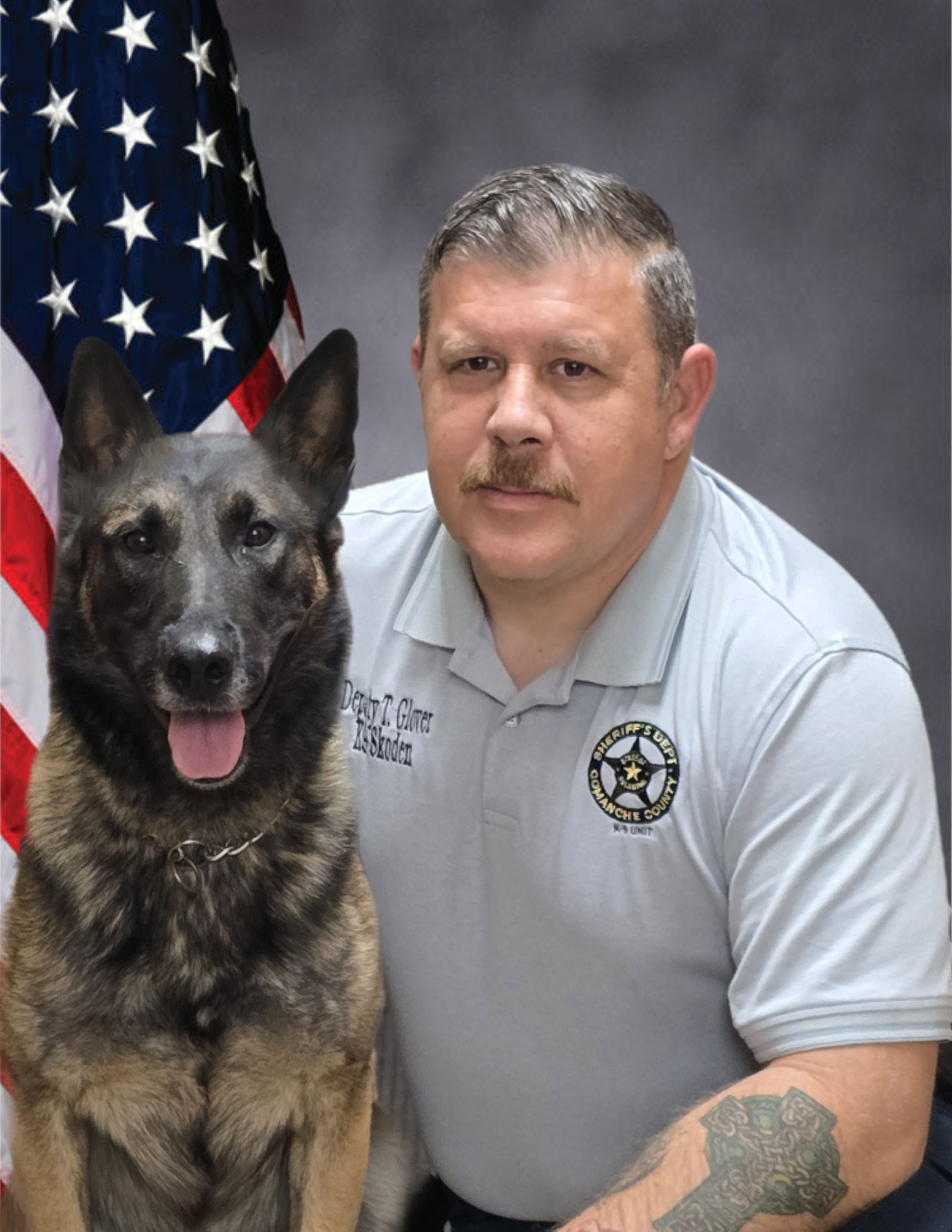 Sgt. Troy Glover and K9 Partner Skoden